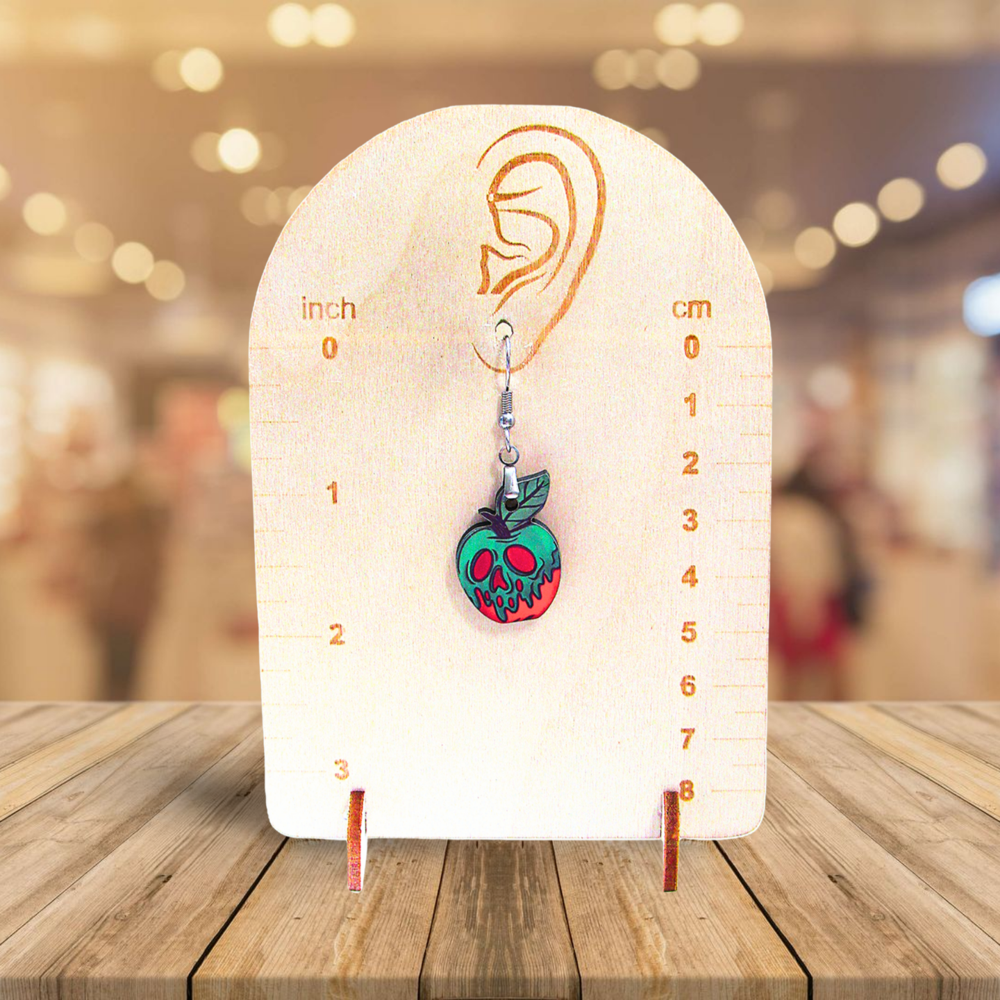 Apple Shaped Sublimated Earring 1 inch