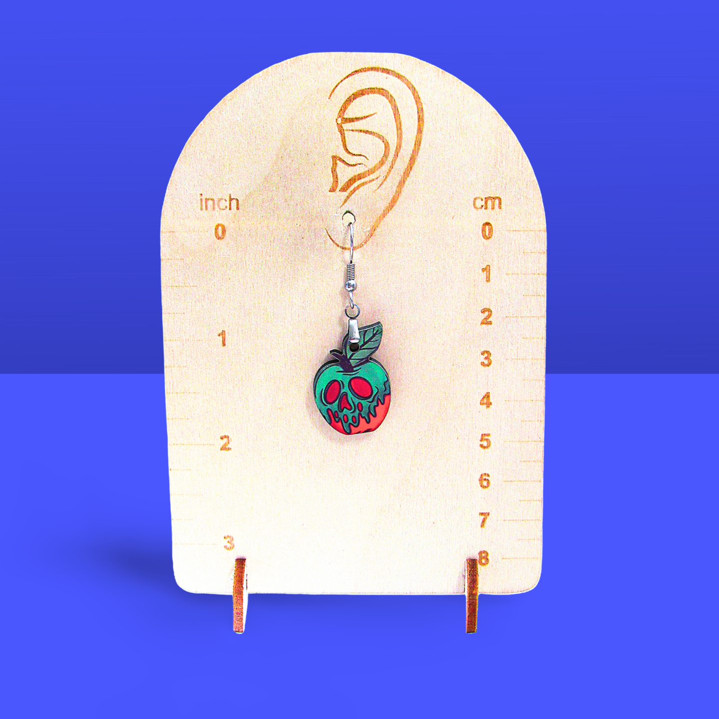 Apple Shaped Sublimated Earring 1 inch
