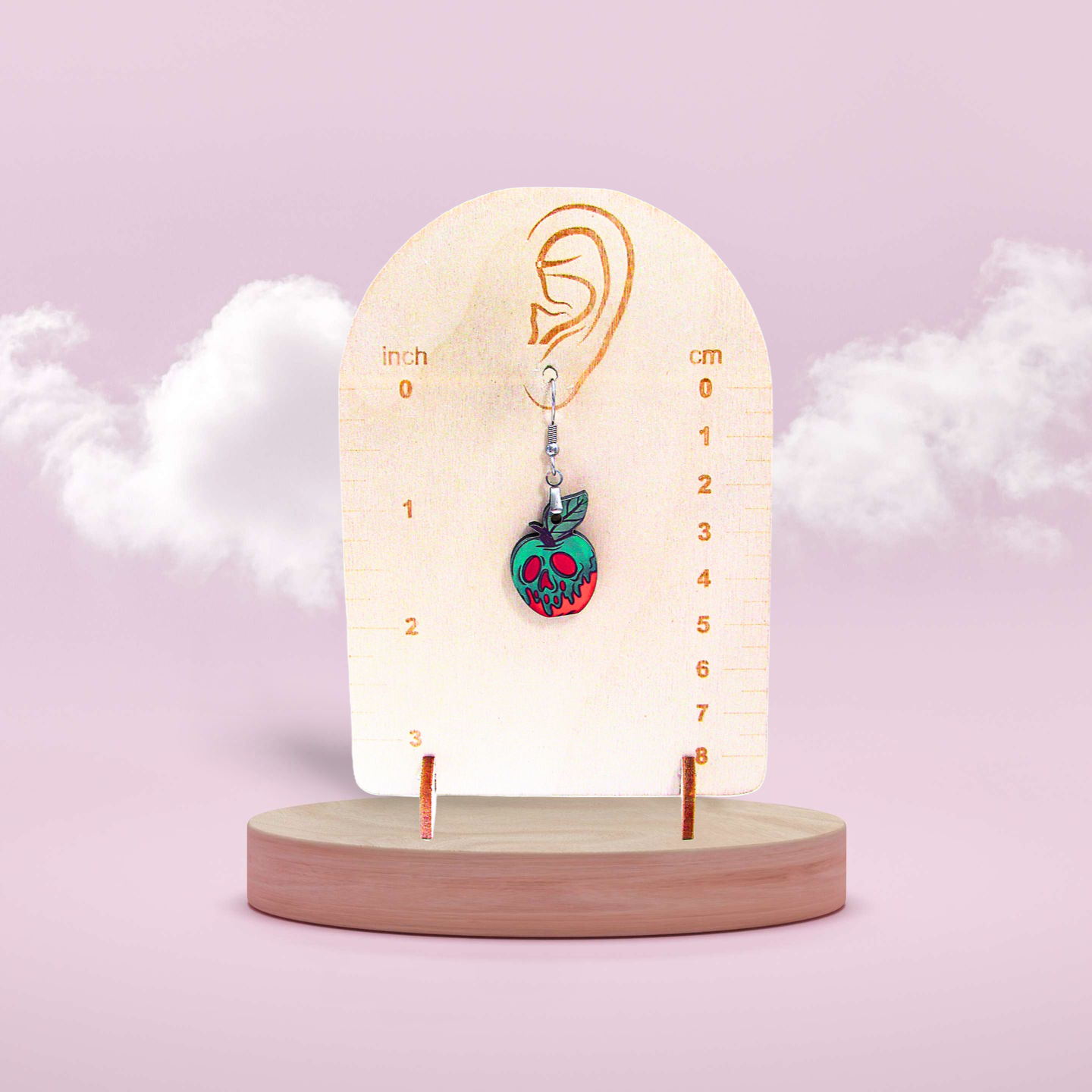 Apple Shaped Sublimated Earring 1 inch