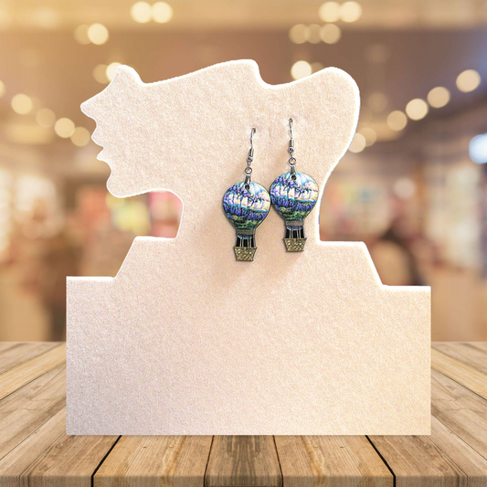Hot Air Balloon Shaped Sublimated Earring