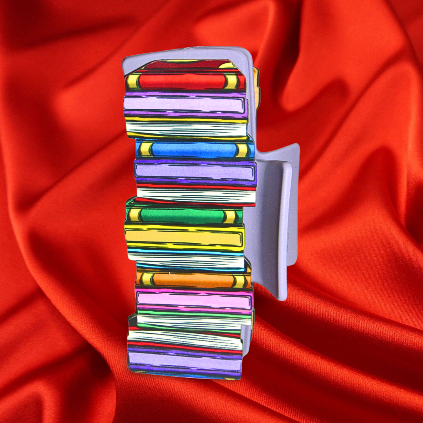 MDF- Stacked Book Shaped Sublimated Hair Clip