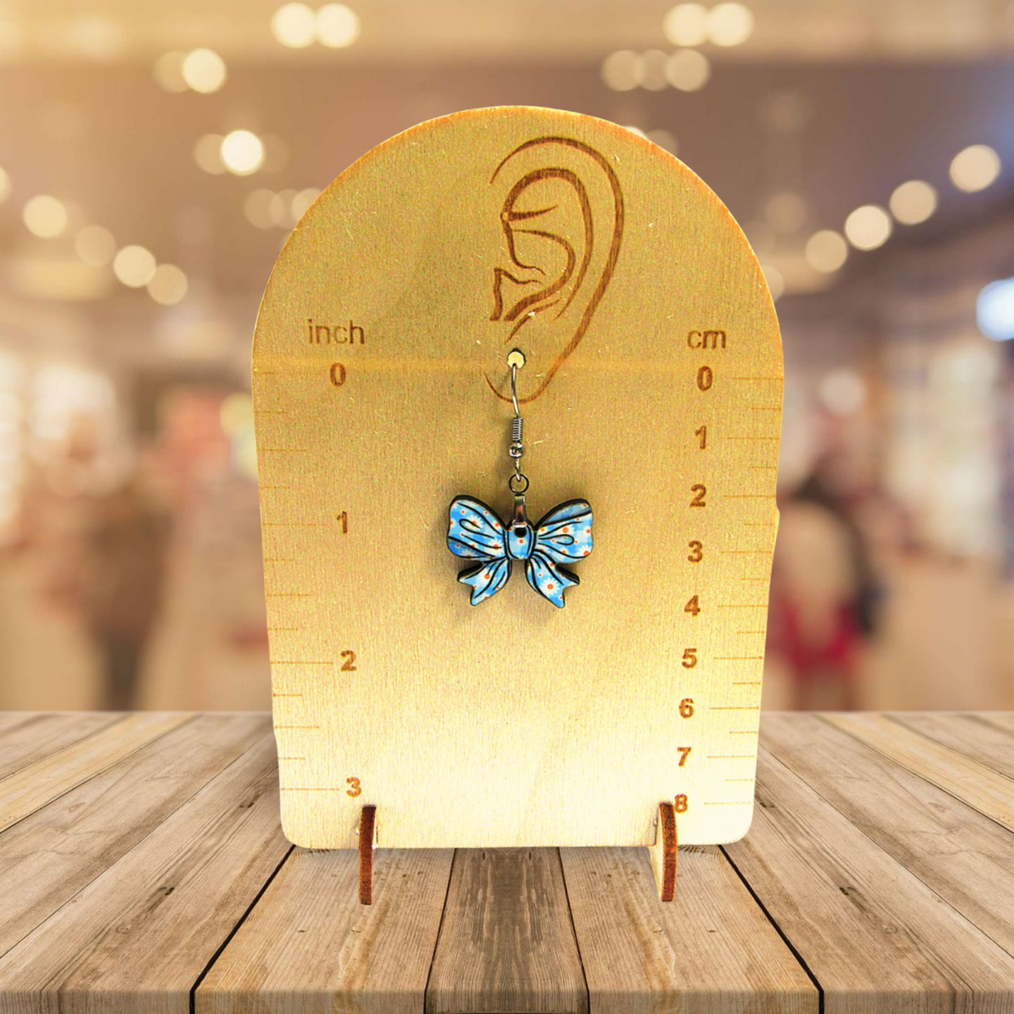 Bow Shaped Sublimated Earrings 1 inch