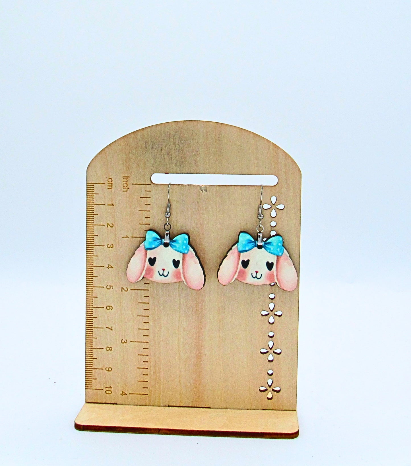MDF- Bunny Head Shaped Sublimated Earrings 1.5 inch