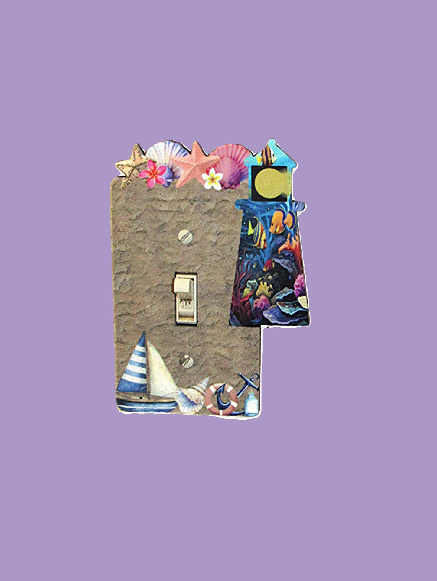 Lighthouse Shaped Sublimated Light Switch Plate