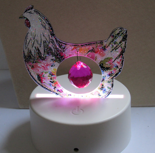 Glitter Acrylic Chicken Light Base Set