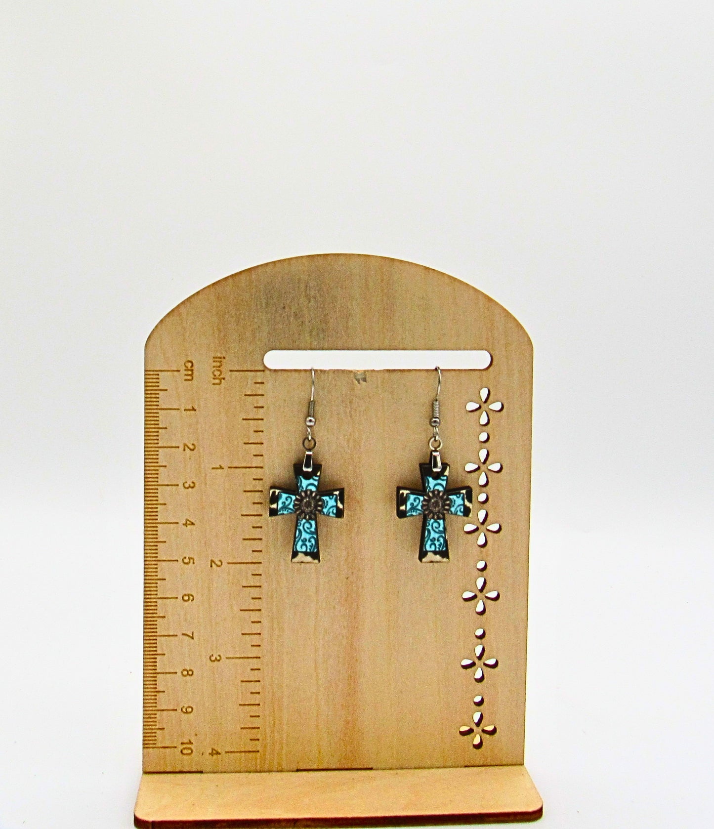 MDF-Cross Shaped Sublimated Earrings 1 inch