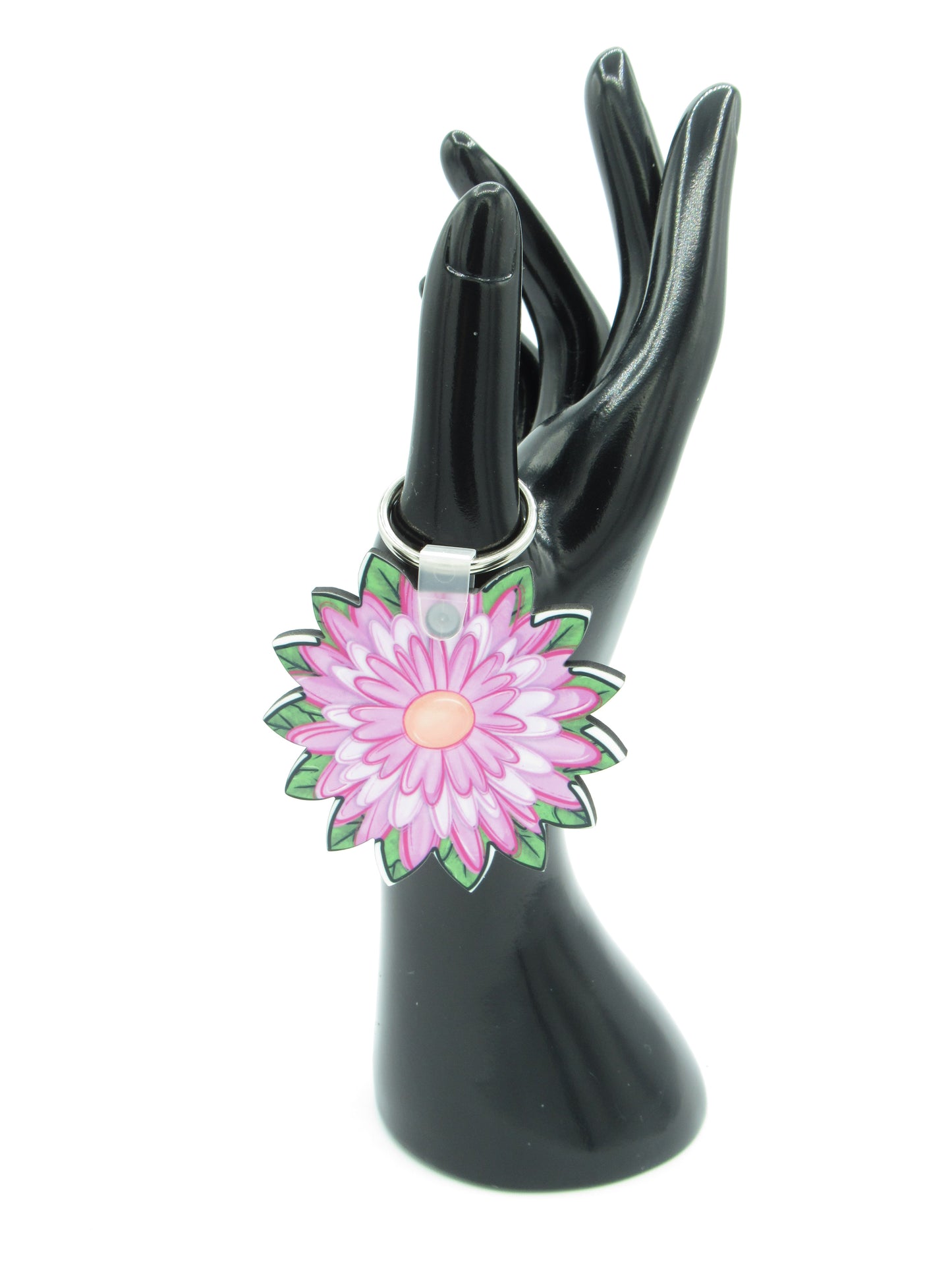 Flower Sublimation Keychain | Floral MDF Keychain | Custom Backpack Charm