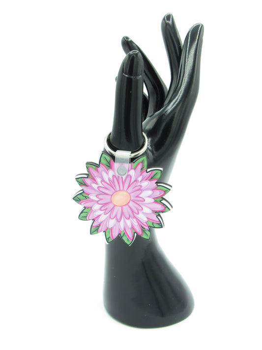 Flower Sublimation Keychain | Floral MDF Keychain | Custom Backpack Charm