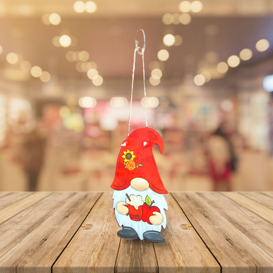 Gnome Shaped Sublimated Door Hanger
