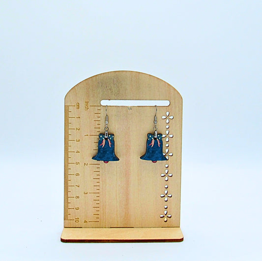 MDF-Bell Shaped Sublimated Earring 1 inch Patriotic