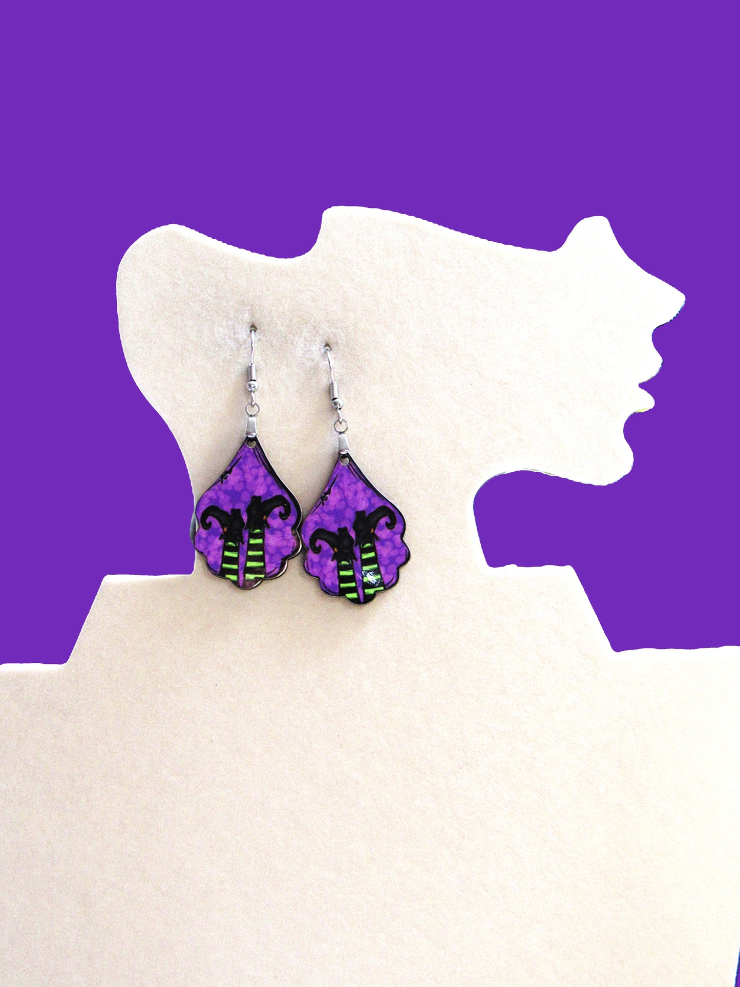 Fancy Teardrop Shaped Sublimated Earrings