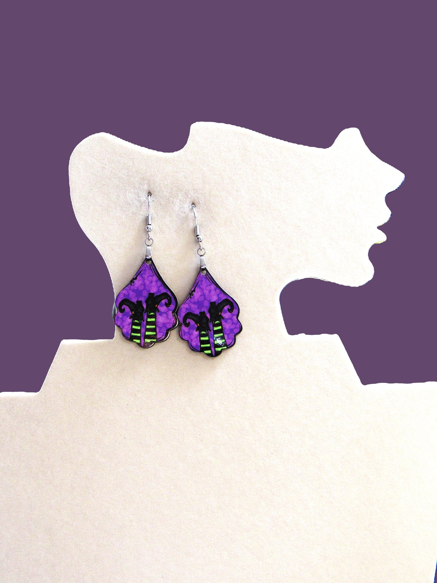 Fancy Teardrop Shaped Sublimated Earrings