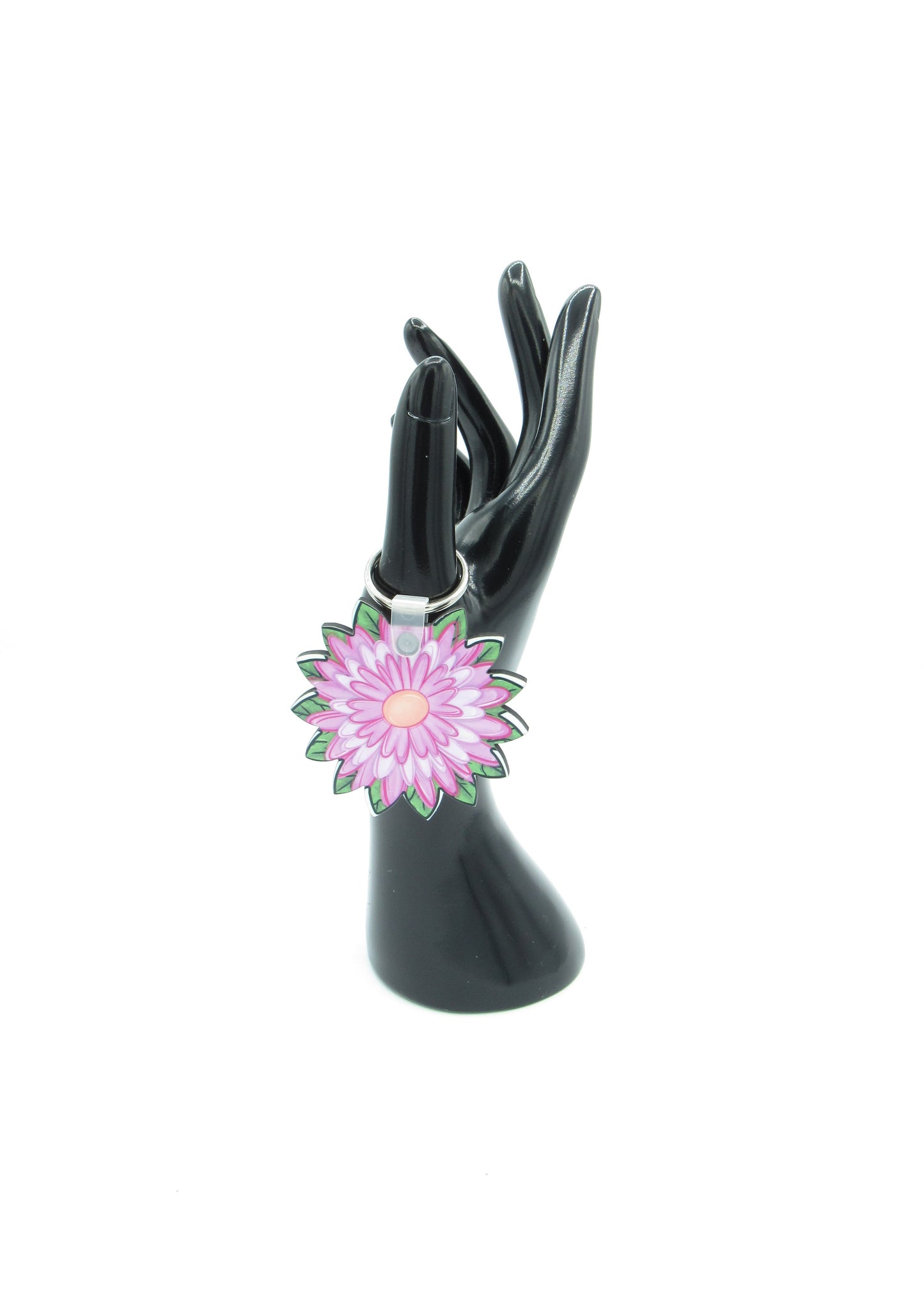Flower Sublimation Keychain | Floral MDF Keychain | Custom Backpack Charm