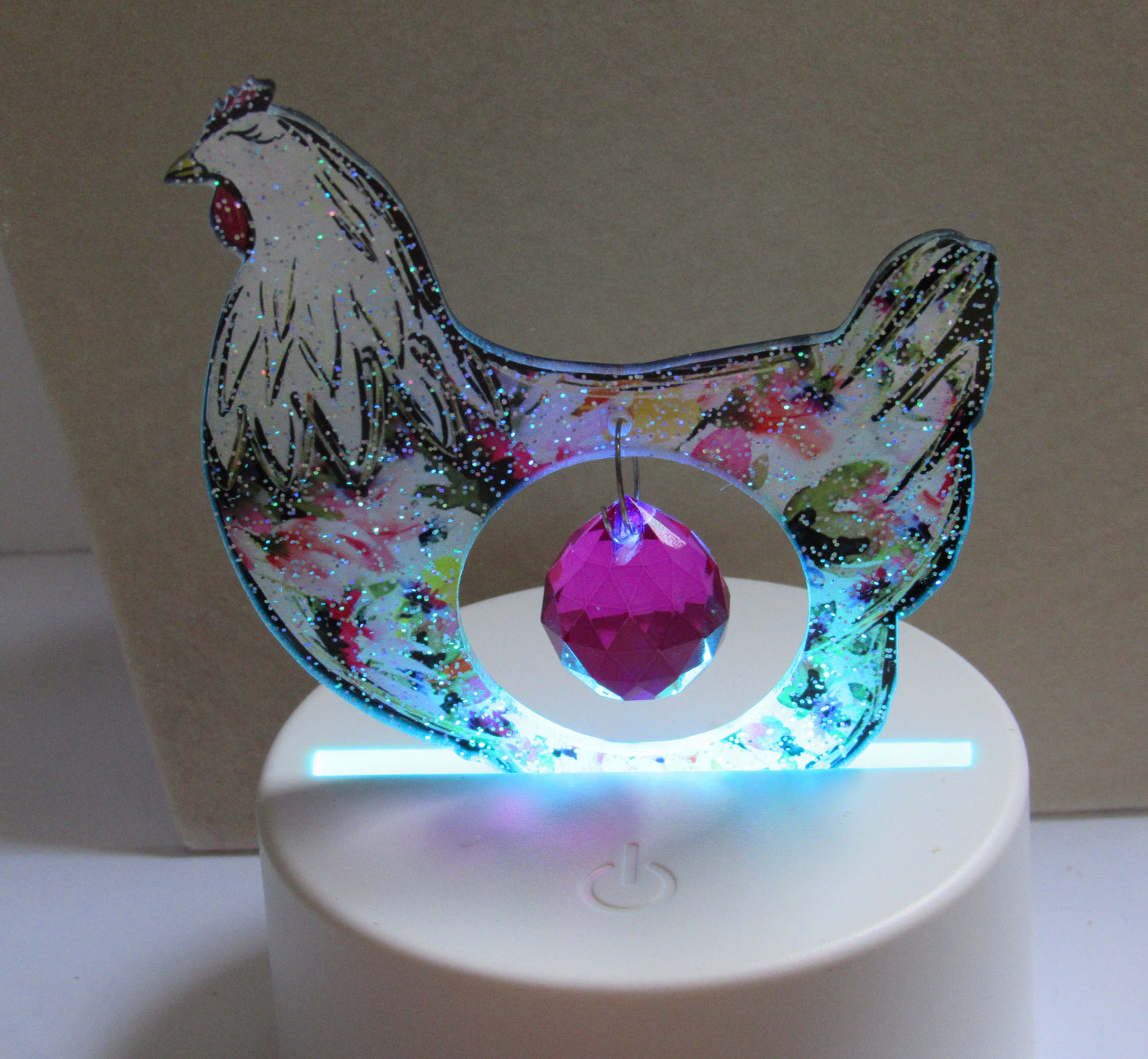 Glitter Acrylic Chicken Light Base Set