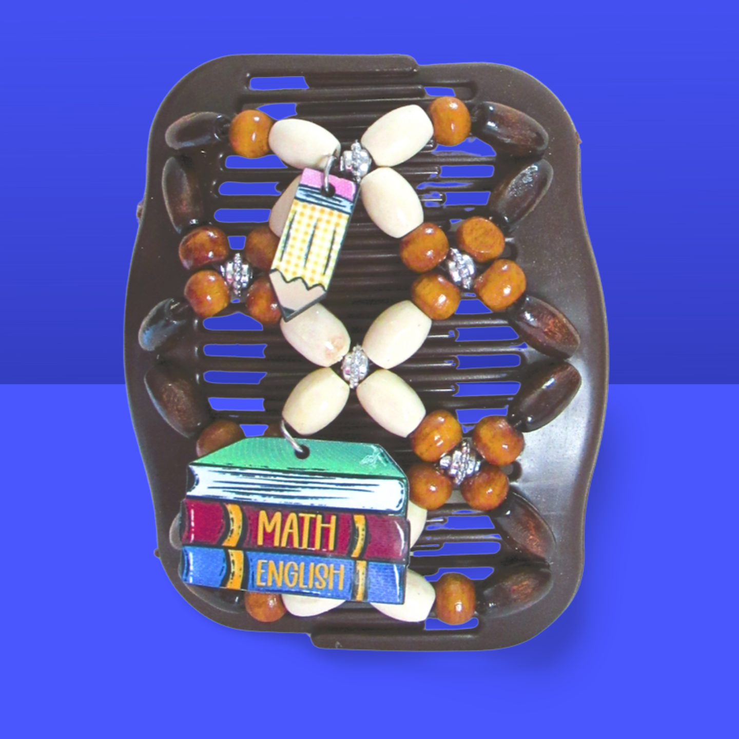 Double Comb Hair Clip With Sublimated Interchangeable Charms