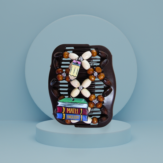 Double Comb Hair Clip With Sublimated Interchangeable Charms