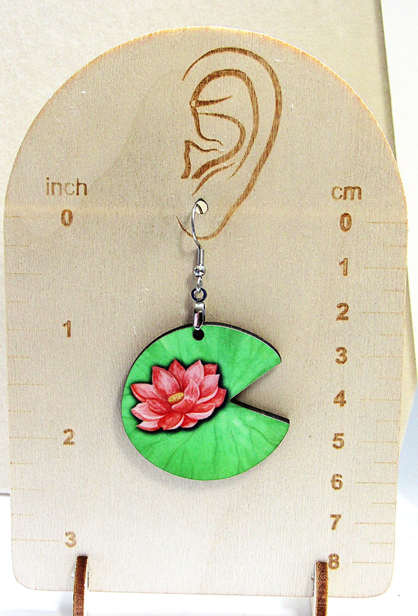 Lilypad Shaped Sublimated Earring 1 1/2 inch