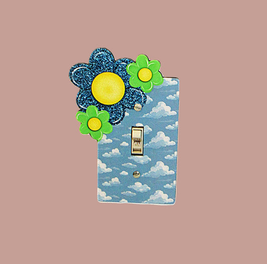Floral Shaped Sublimated Light Switch Plate