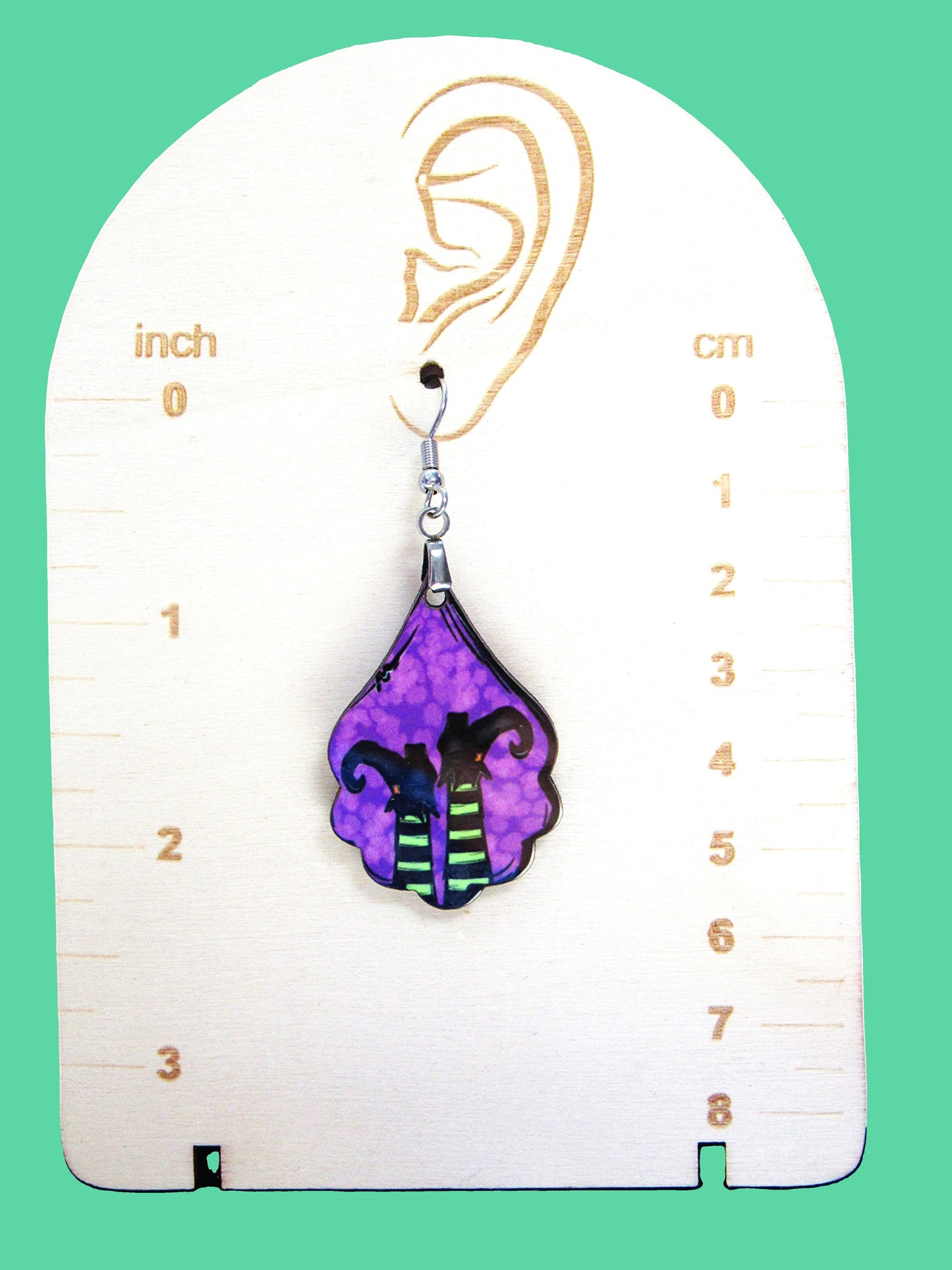 Fancy Teardrop Shaped Sublimated Earrings