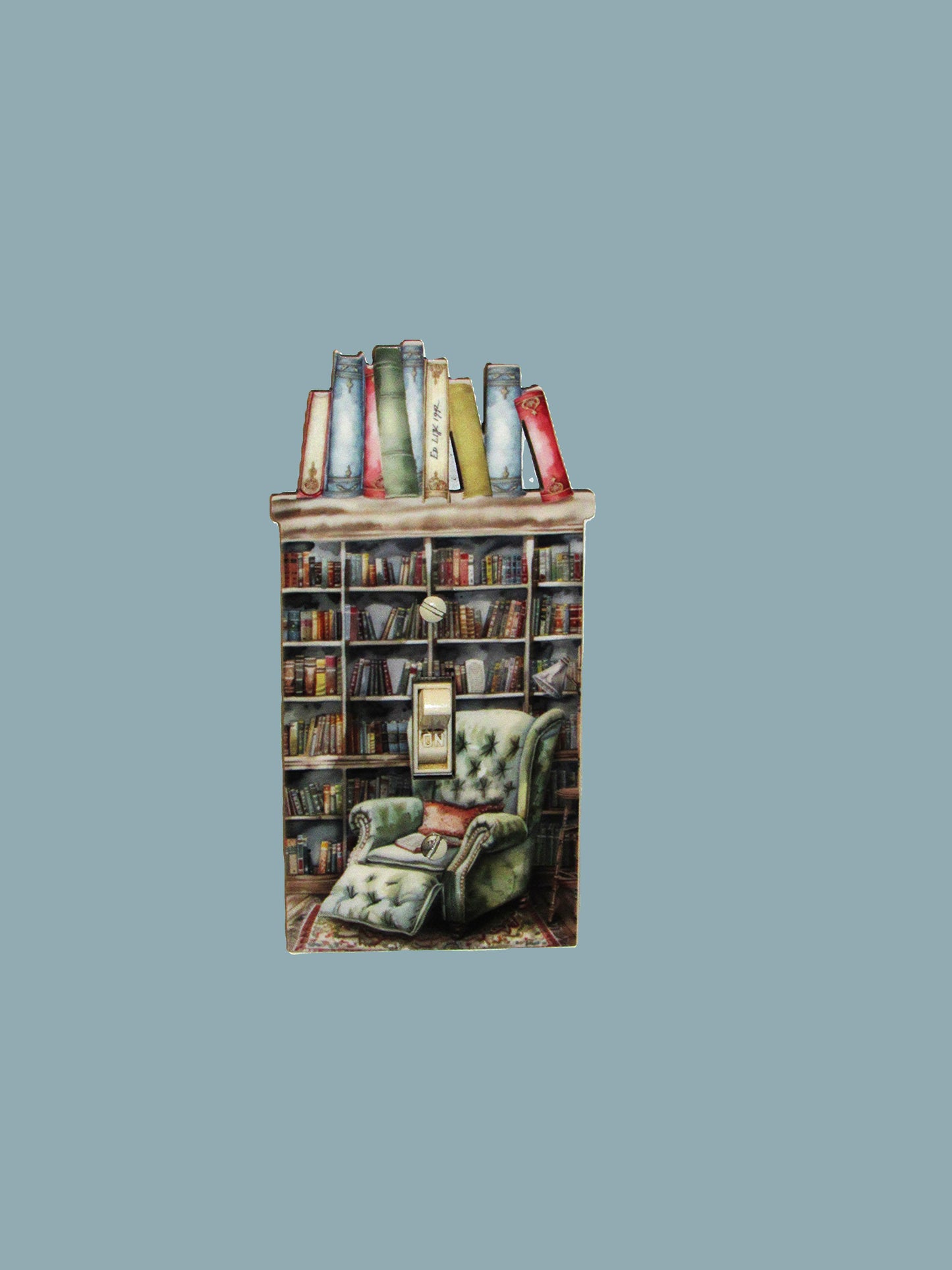 Book Shelf Shaped Sublimated Light Switch Plate