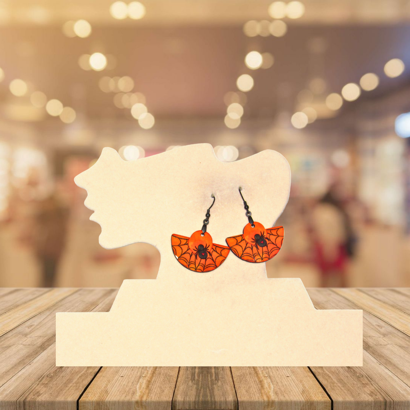 Boho Round Shaped Sublimated Earring 1.5 inch