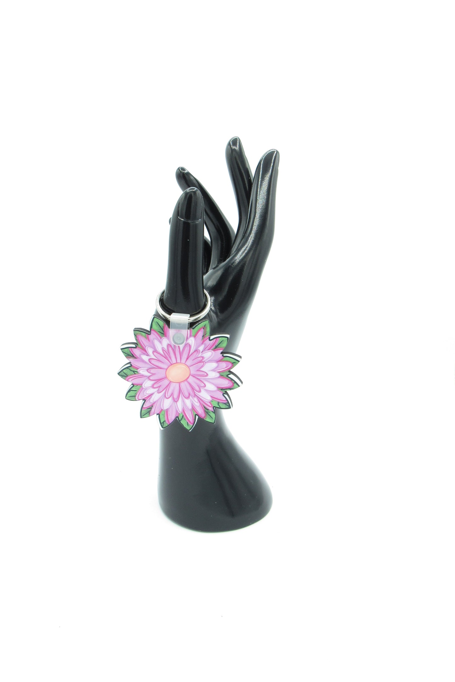 Flower Sublimation Keychain | Floral MDF Keychain | Custom Backpack Charm