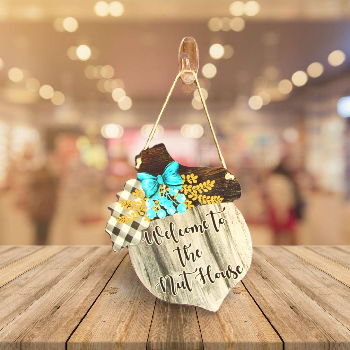 Acorn Shaped Sublimated Door Hanger