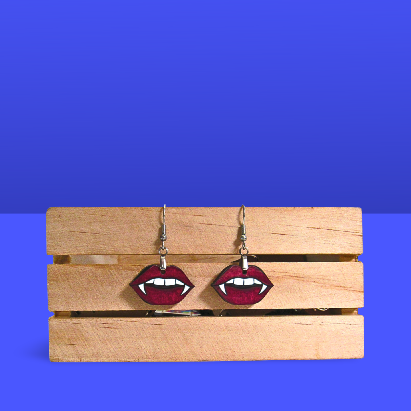 Lip Shaped Sublimated Earrings 1 inch