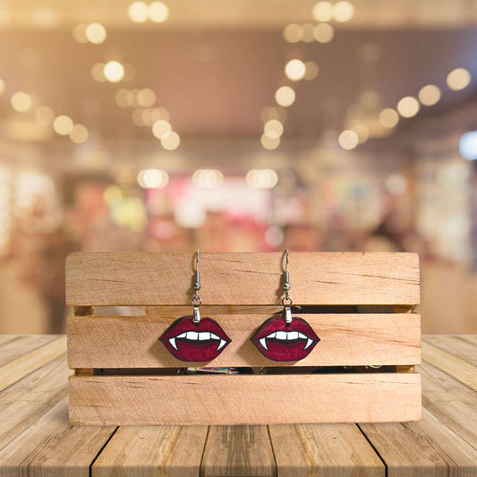 Lip Shaped Sublimated Earrings 1 inch