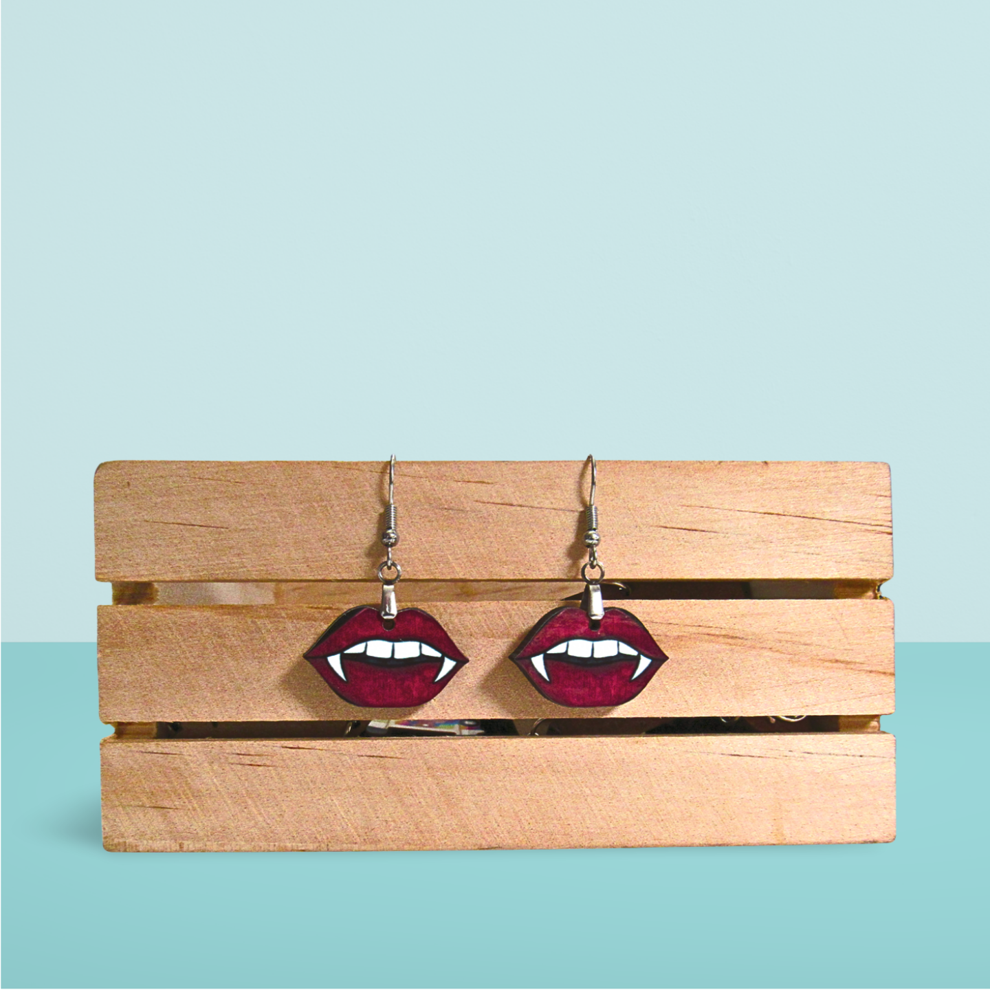 Lip Shaped Sublimated Earrings 1 inch