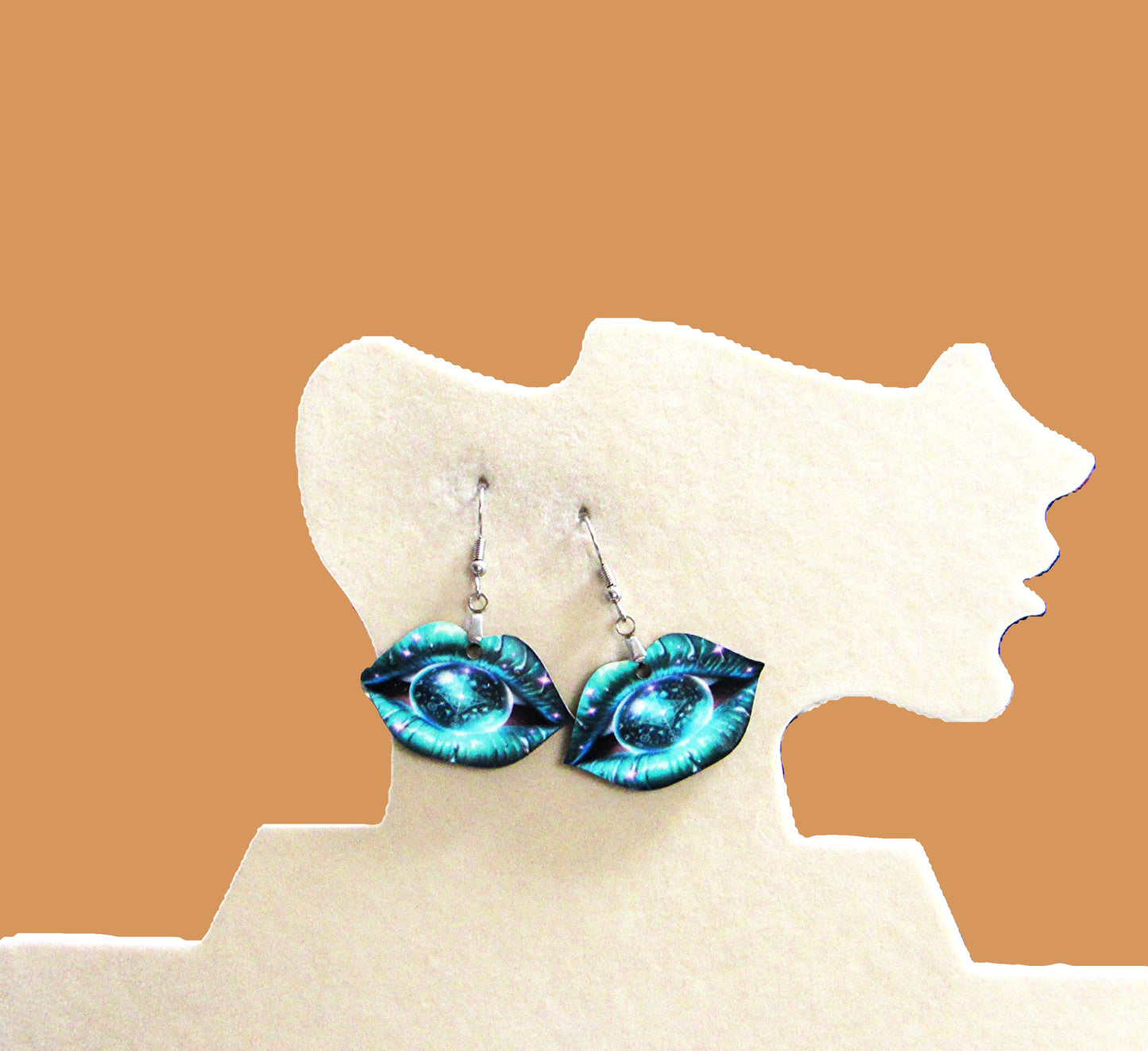 Lip Shaped Sublimated Earrings 1.5 inch