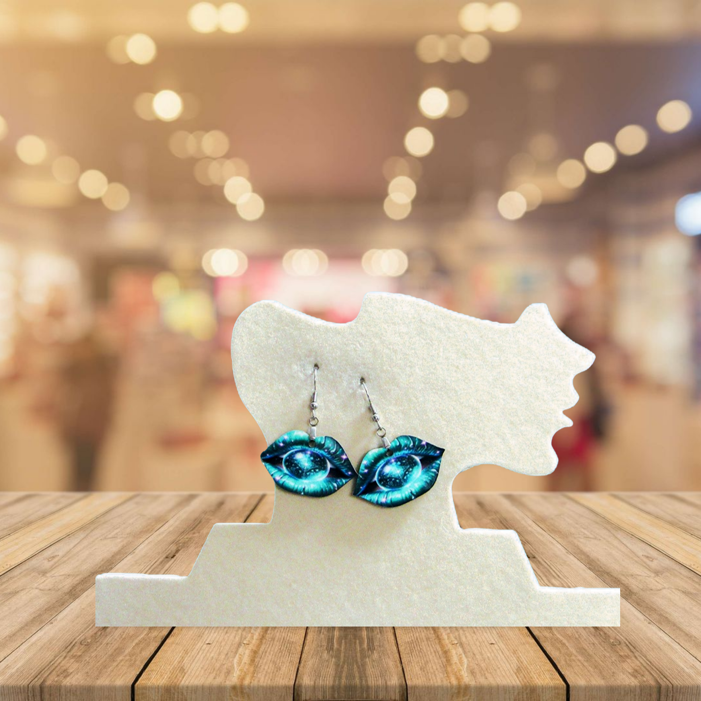 Lip Shaped Sublimated Earrings 1.5 inch