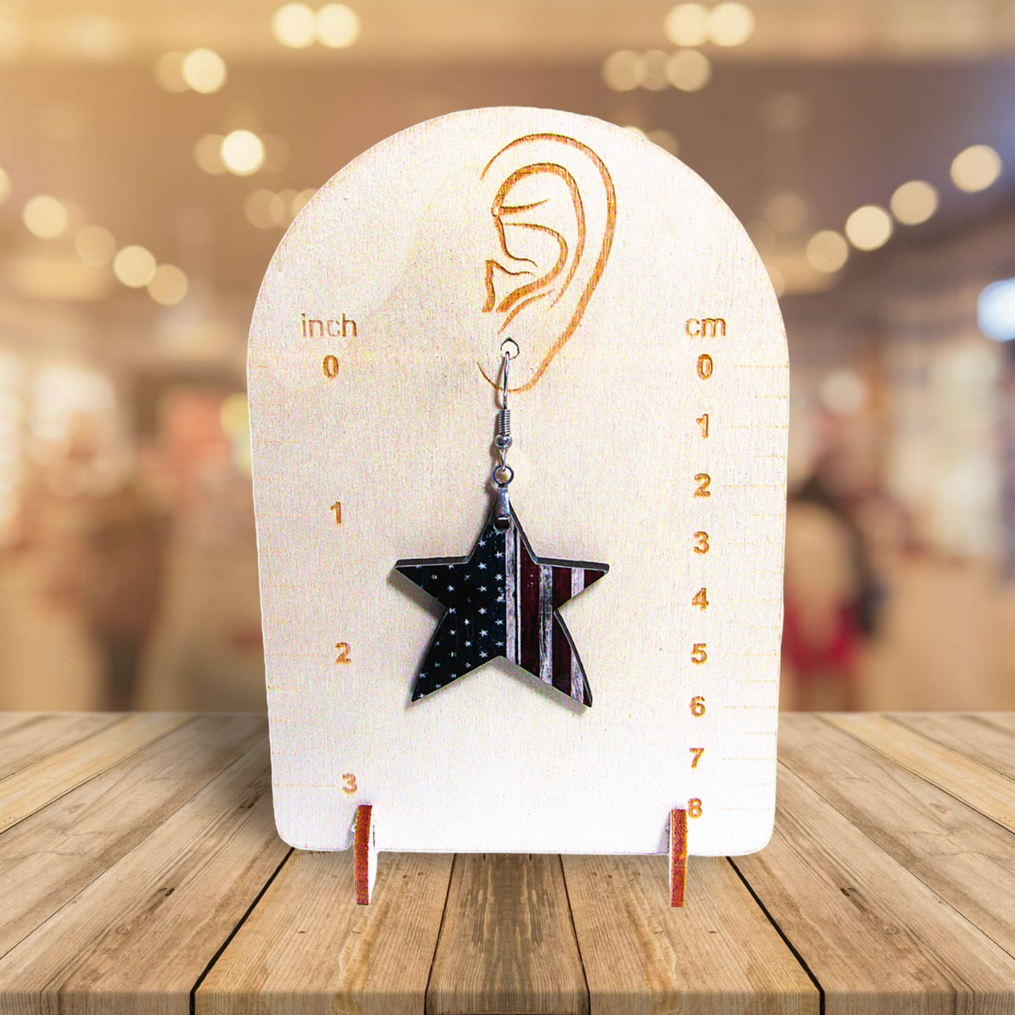 Star Shaped Sublimated Earrings