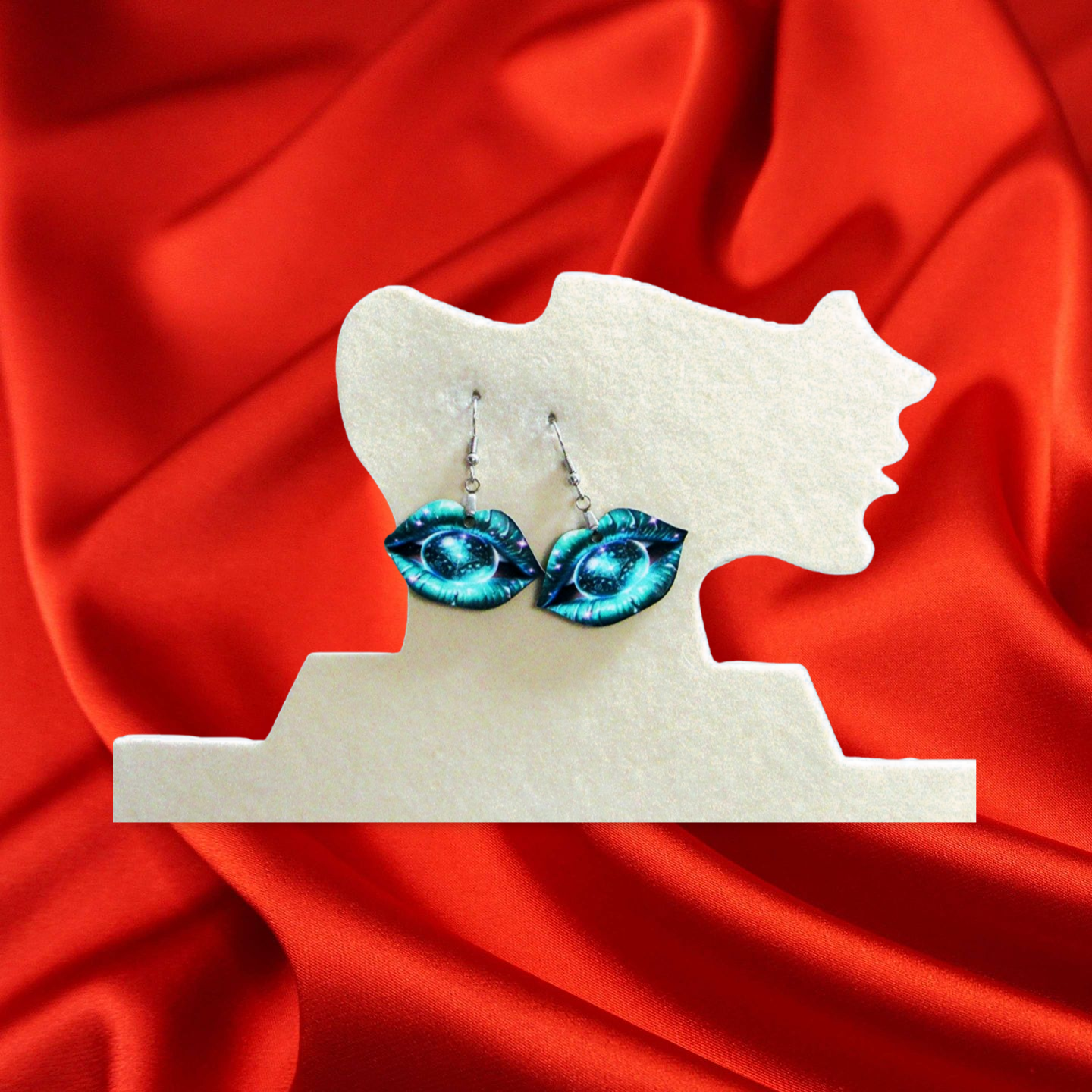 Lip Shaped Sublimated Earrings 1.5 inch