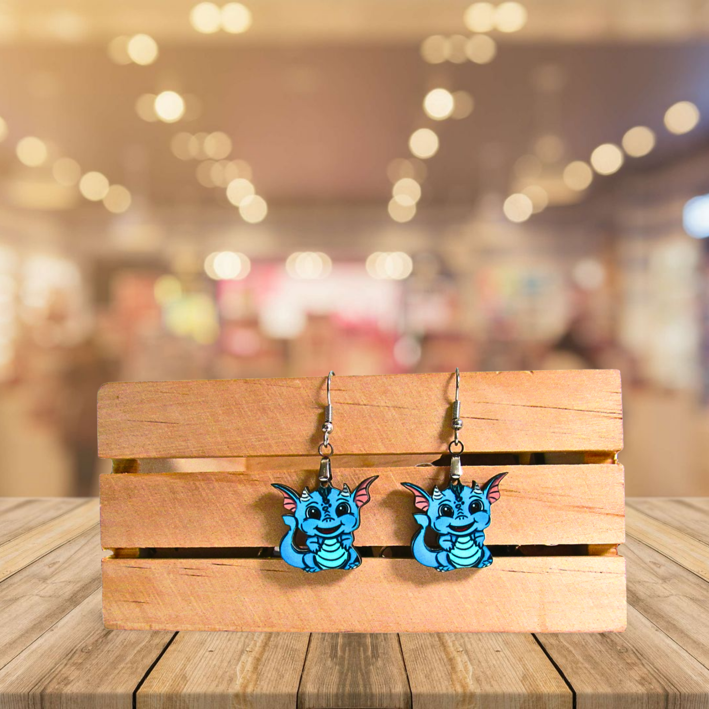 Dragon Shaped Sublimated Earrings 1 inch