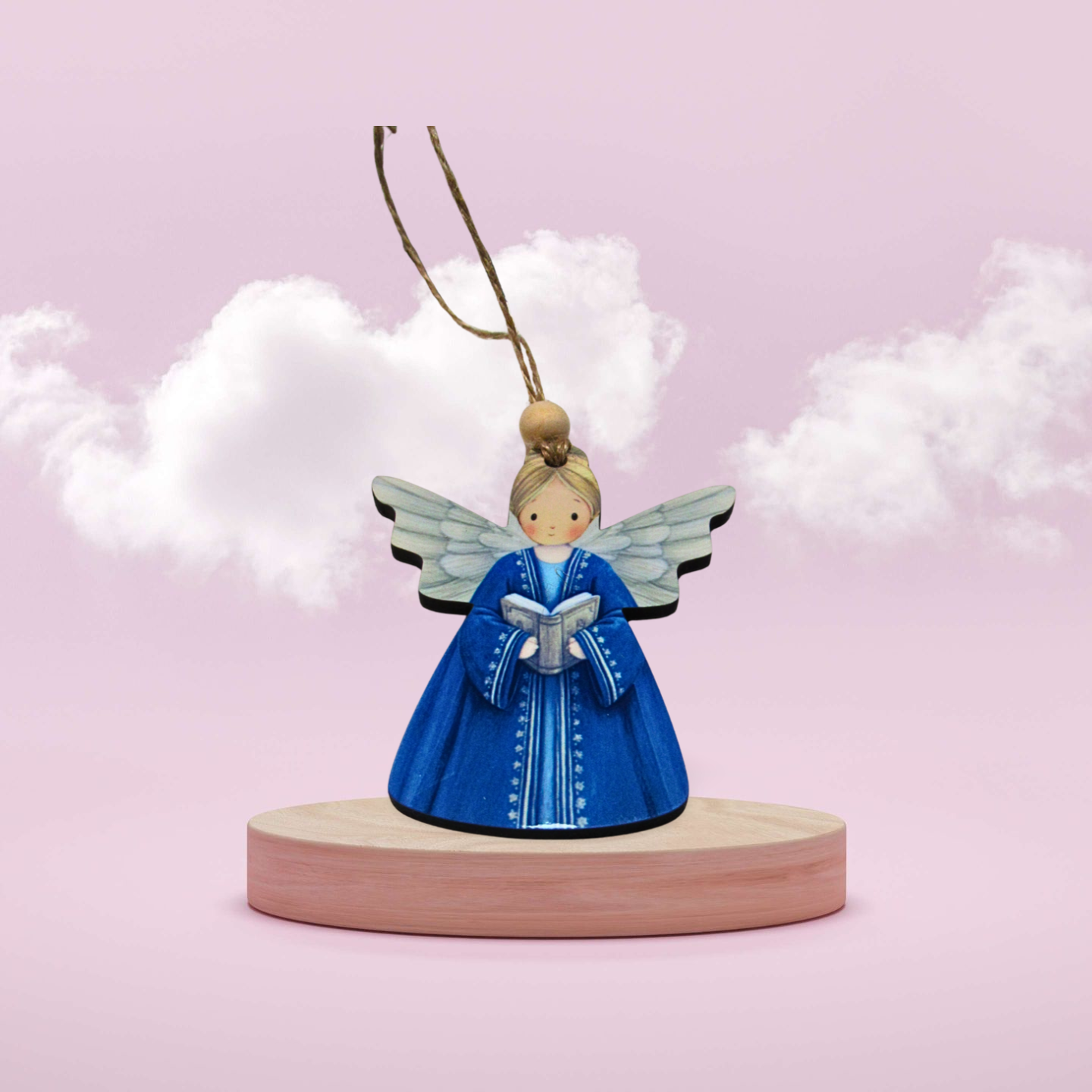 MDF- Angel Shaped Sublimated Ornament