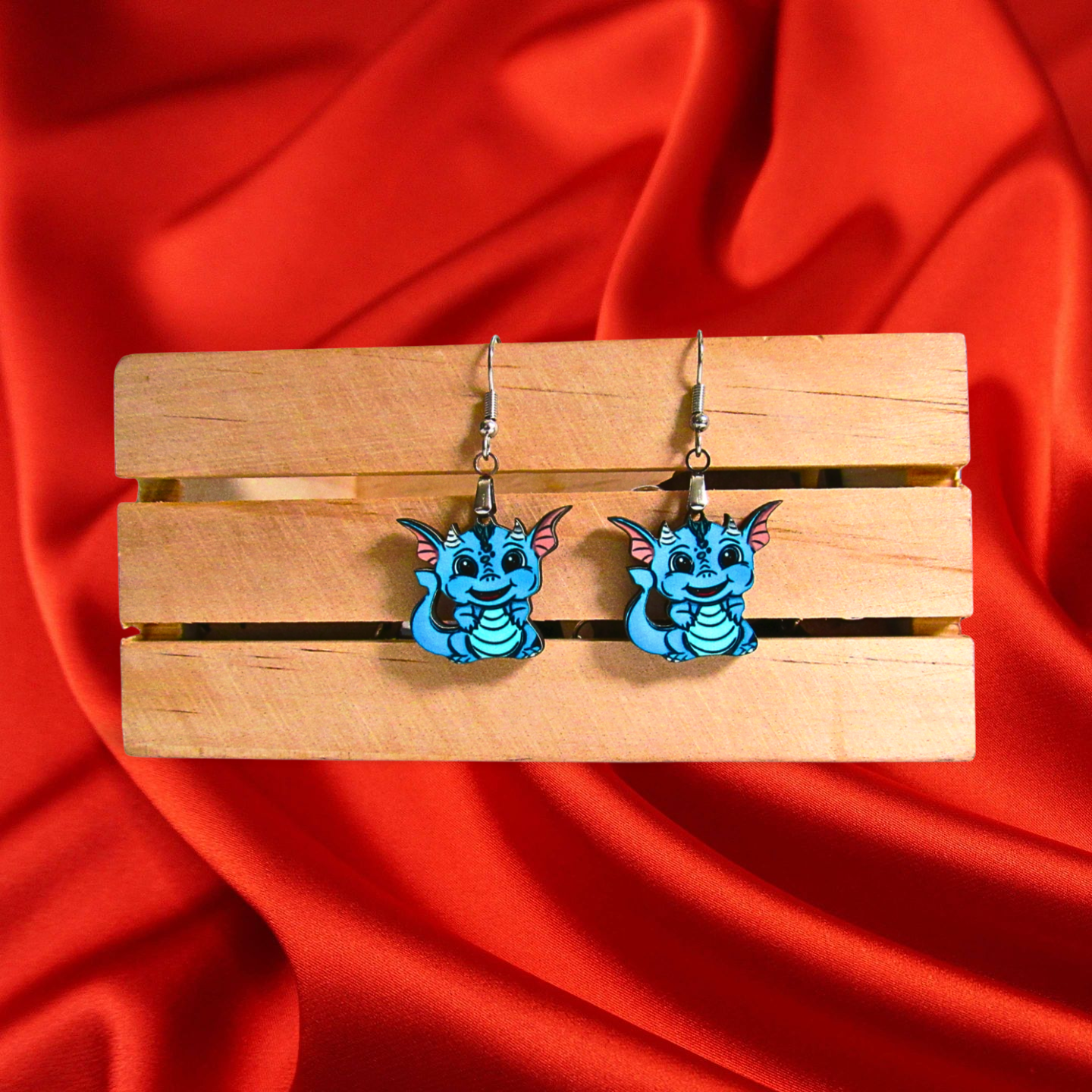 Dragon Shaped Sublimated Earrings 1 inch