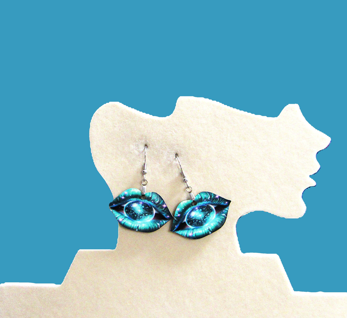 Lip Shaped Sublimated Earrings 1.5 inch