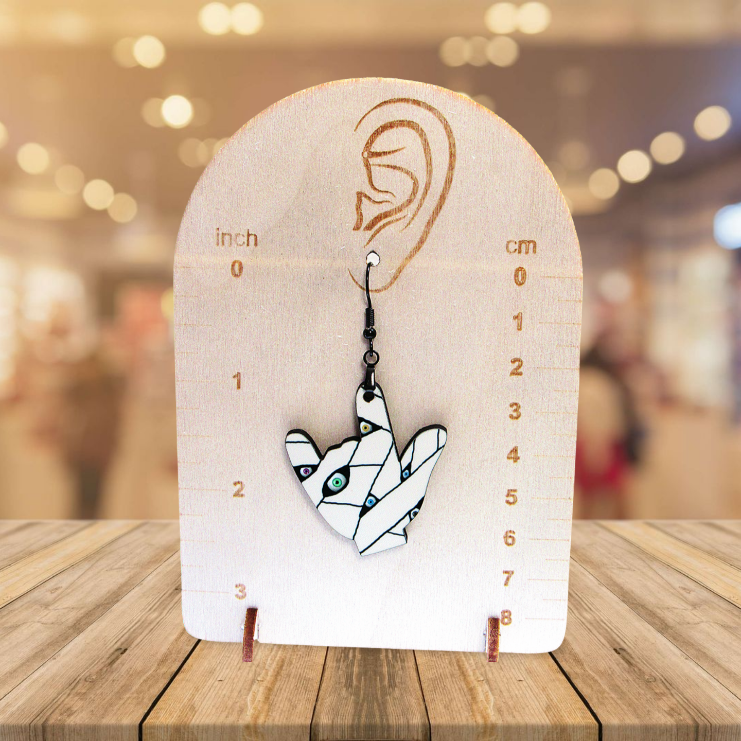 ASL Shaped Sublimated Earring