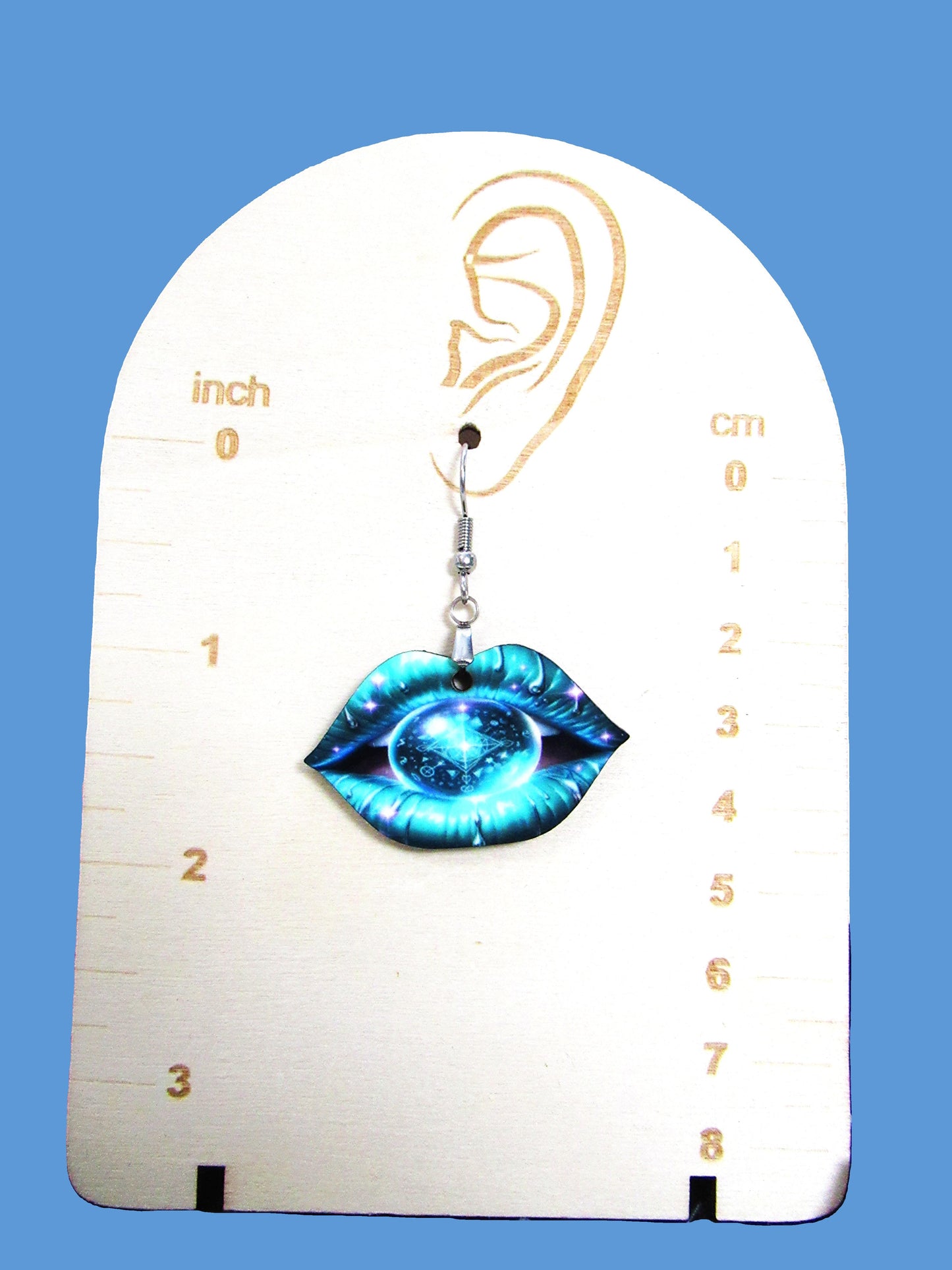 Lip Shaped Sublimated Earrings 1.5 inch