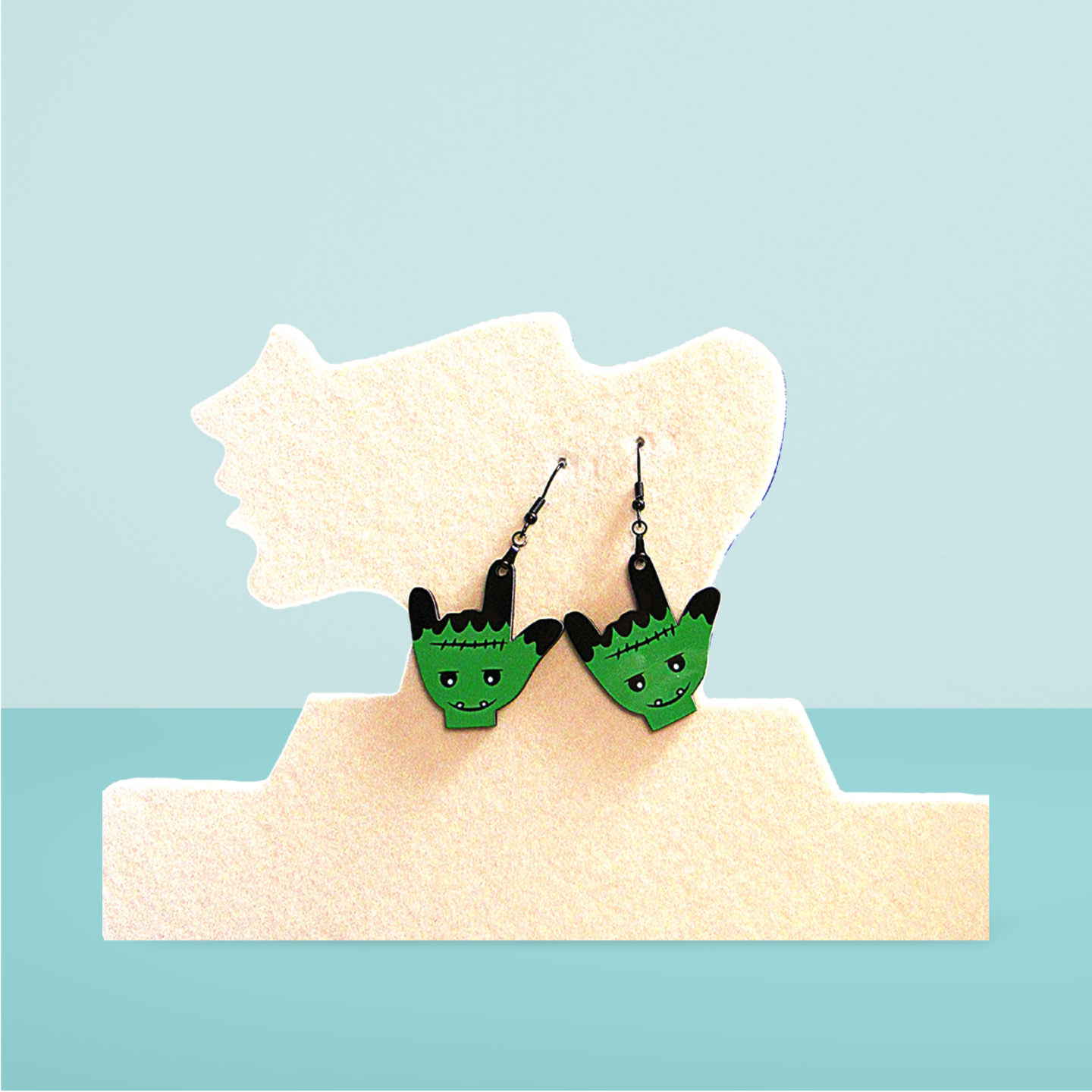ASL Shaped Sublimated Earring