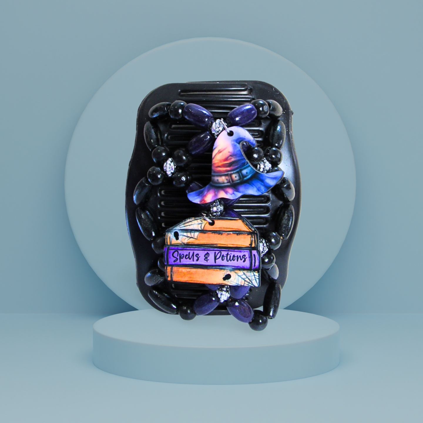 Double Comb Hair Clip With Sublimated Interchangeable Charms