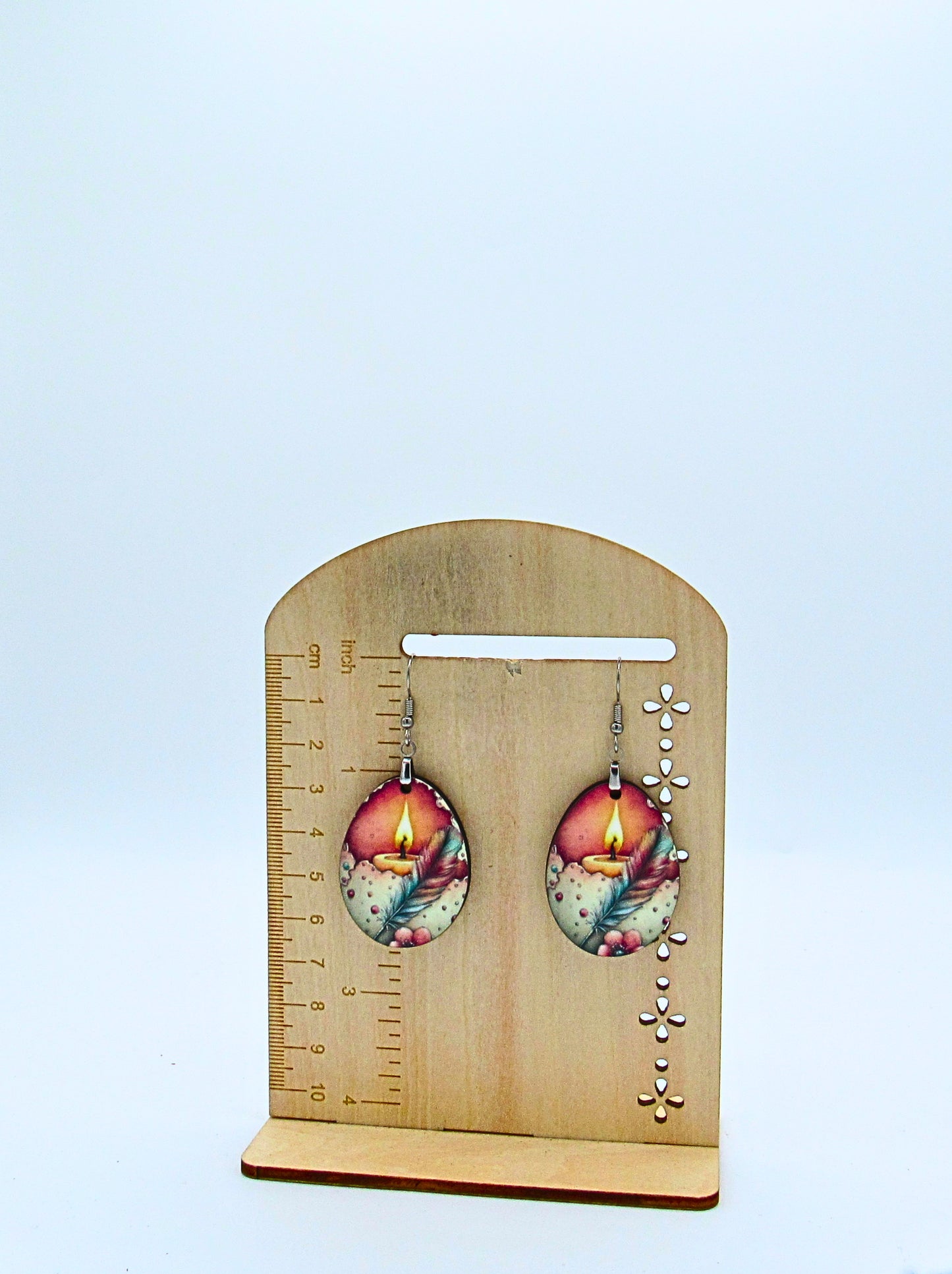 MDF-Egg Shaped Sublimated Earrings 1.5 inch