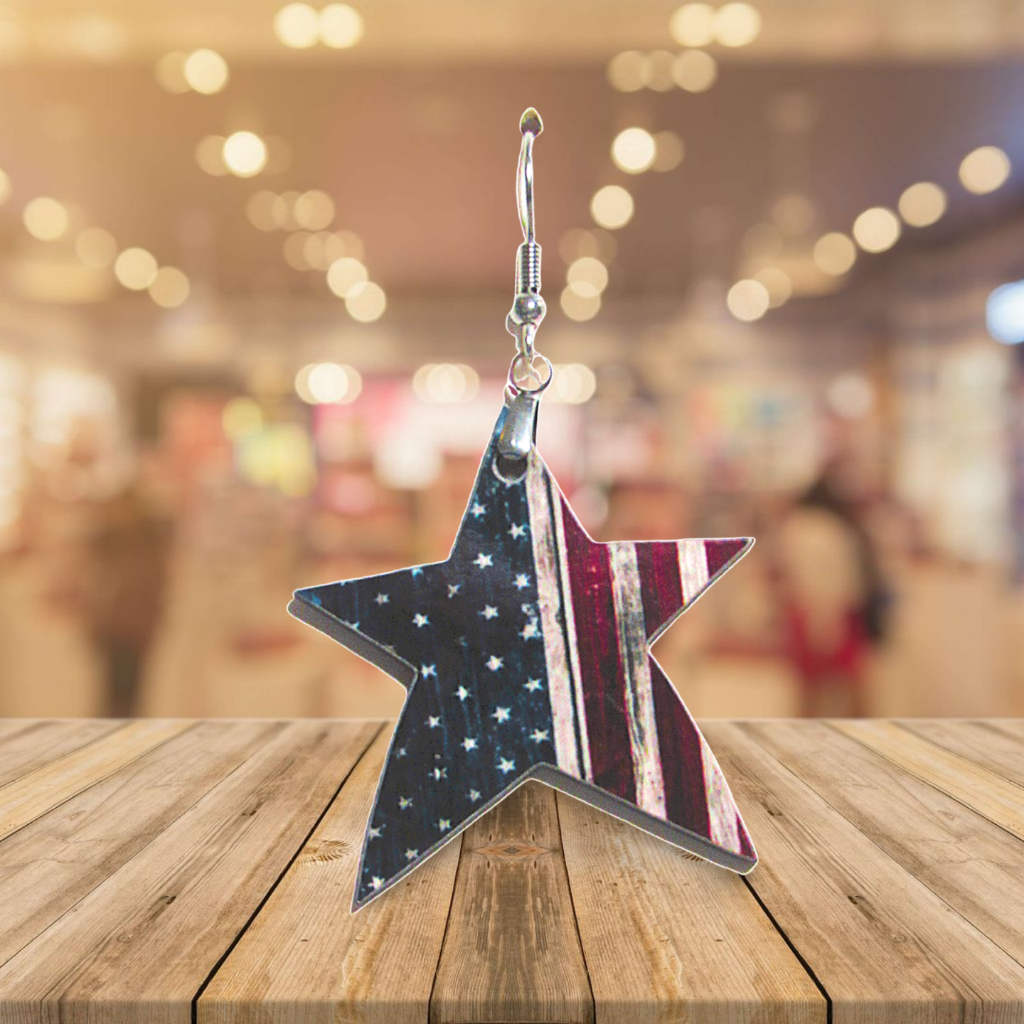 Star Shaped Sublimated Earrings