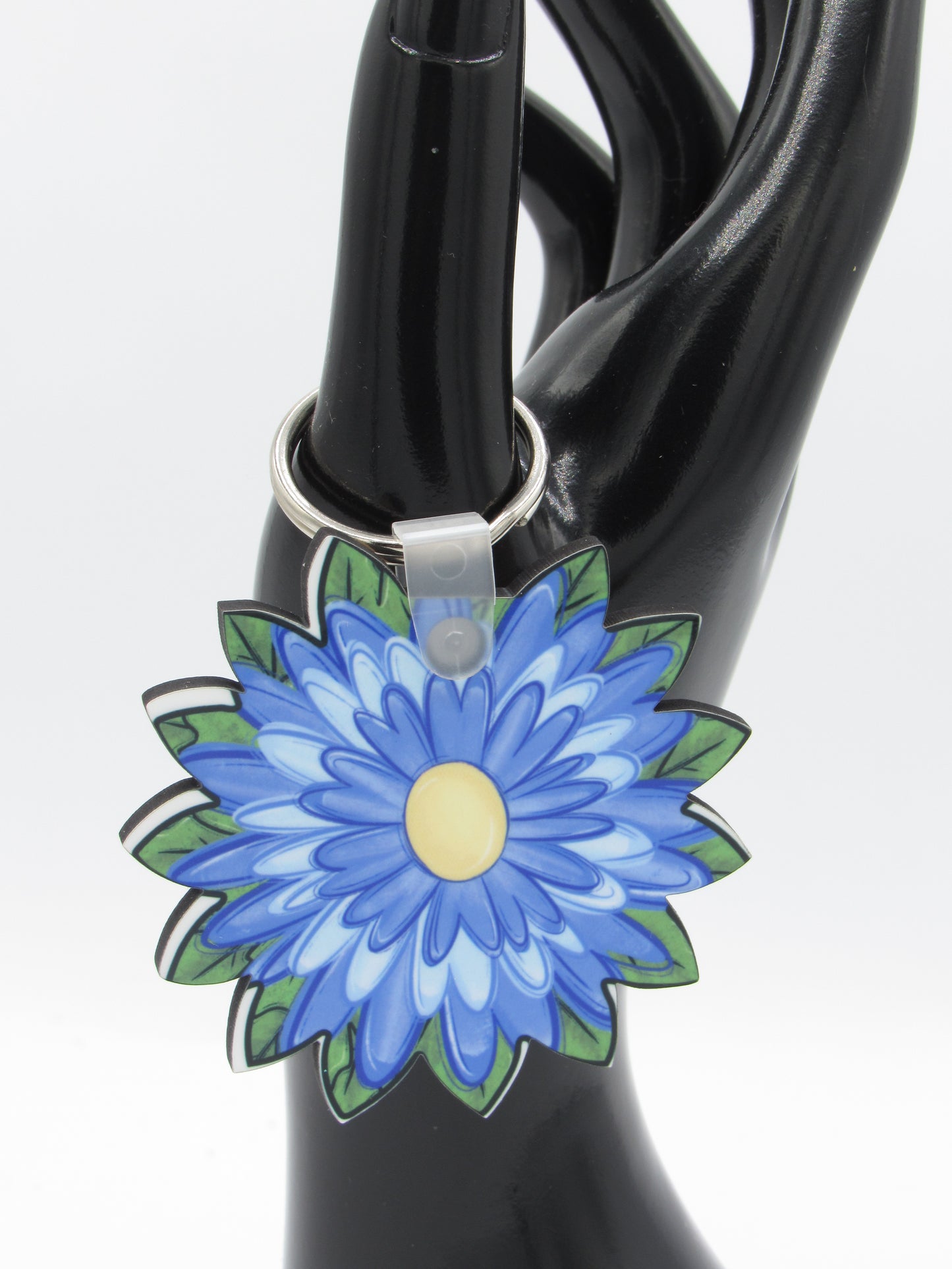 Flower Sublimation Keychain | Floral MDF Keychain | Custom Backpack Charm