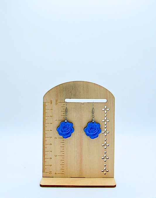 MDF-Rose Shaped Sublimated Earrings 1 inch