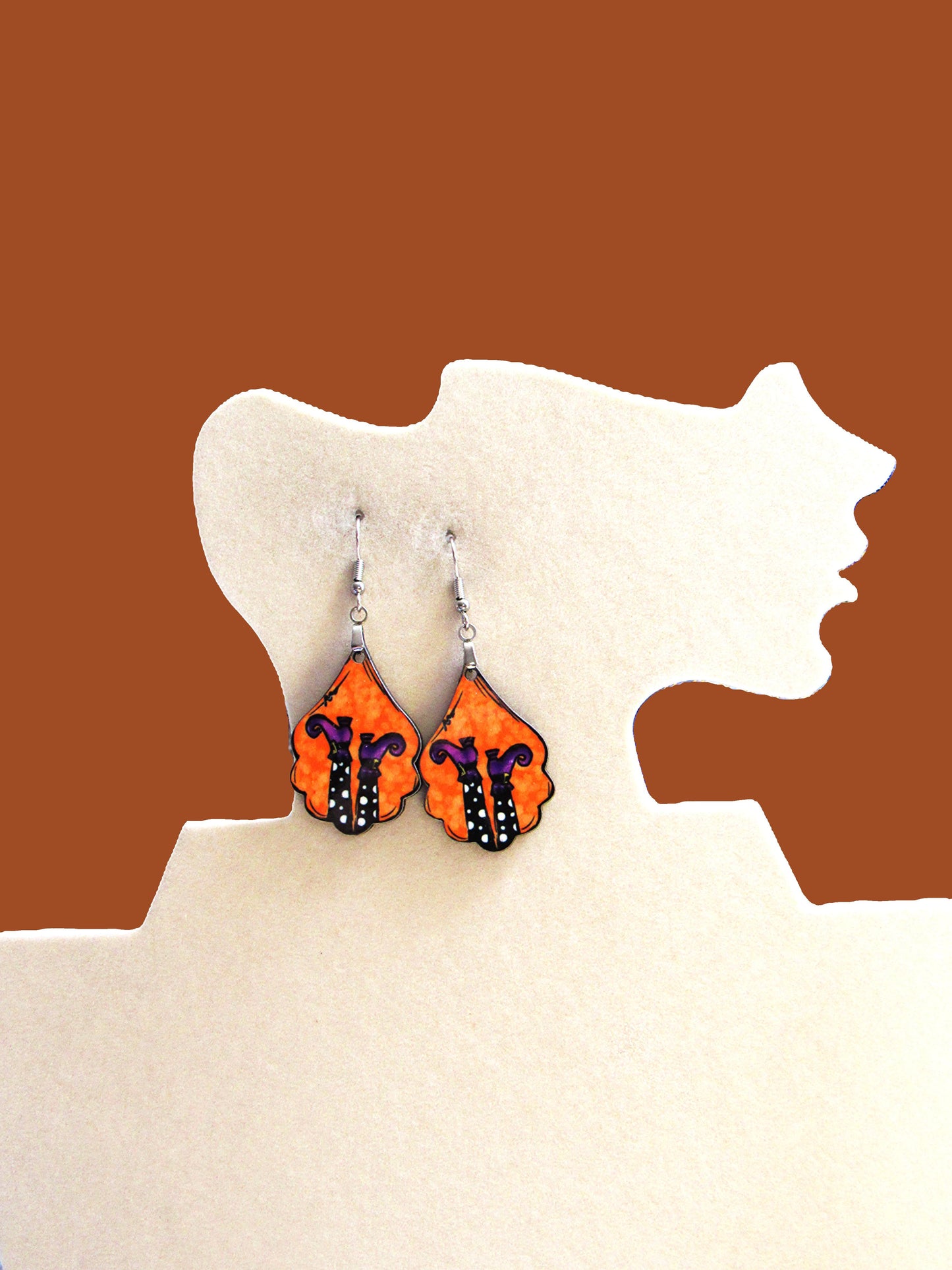 Fancy Teardrop Shaped Sublimated Earrings