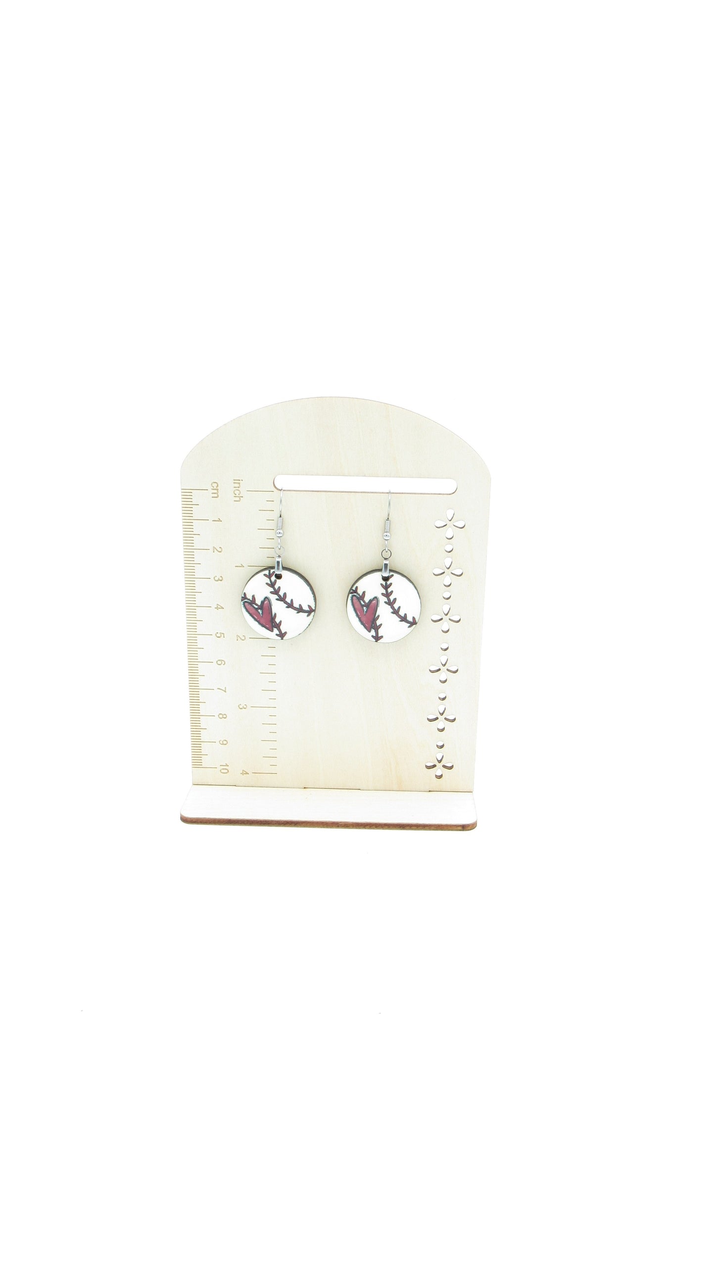 Custom Sports Ball Earrings, 1 Inch Round MDF Sublimation Jewelry