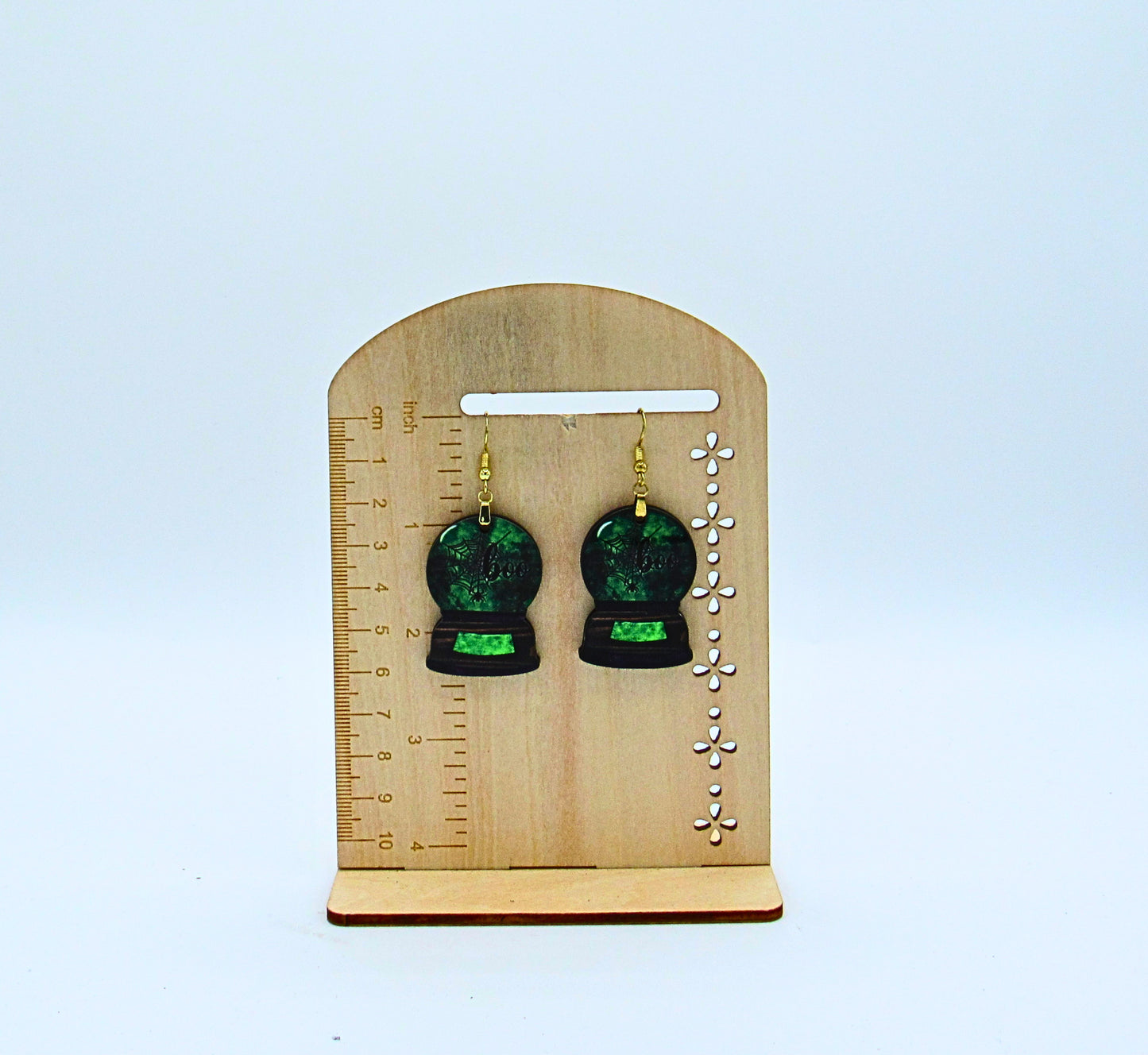 MDF-Snow Globe Shaped Sublimated Earrings 1.5 inch(Halloween)