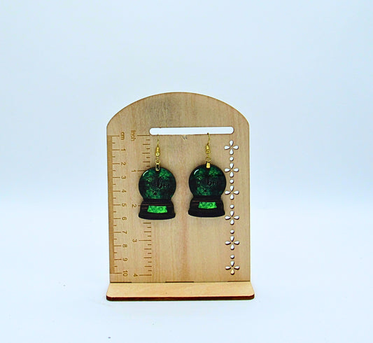 MDF-Snow Globe Shaped Sublimated Earrings 1.5 inch(Halloween)